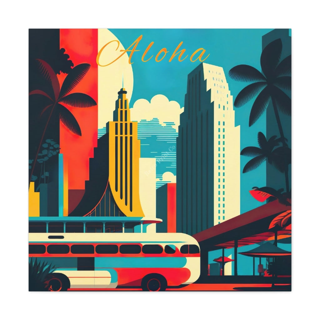 Aloha From Honolulu: Adventure Awaits On The Colorful Streets Of Hawaii! 24 X (Square) / Premium