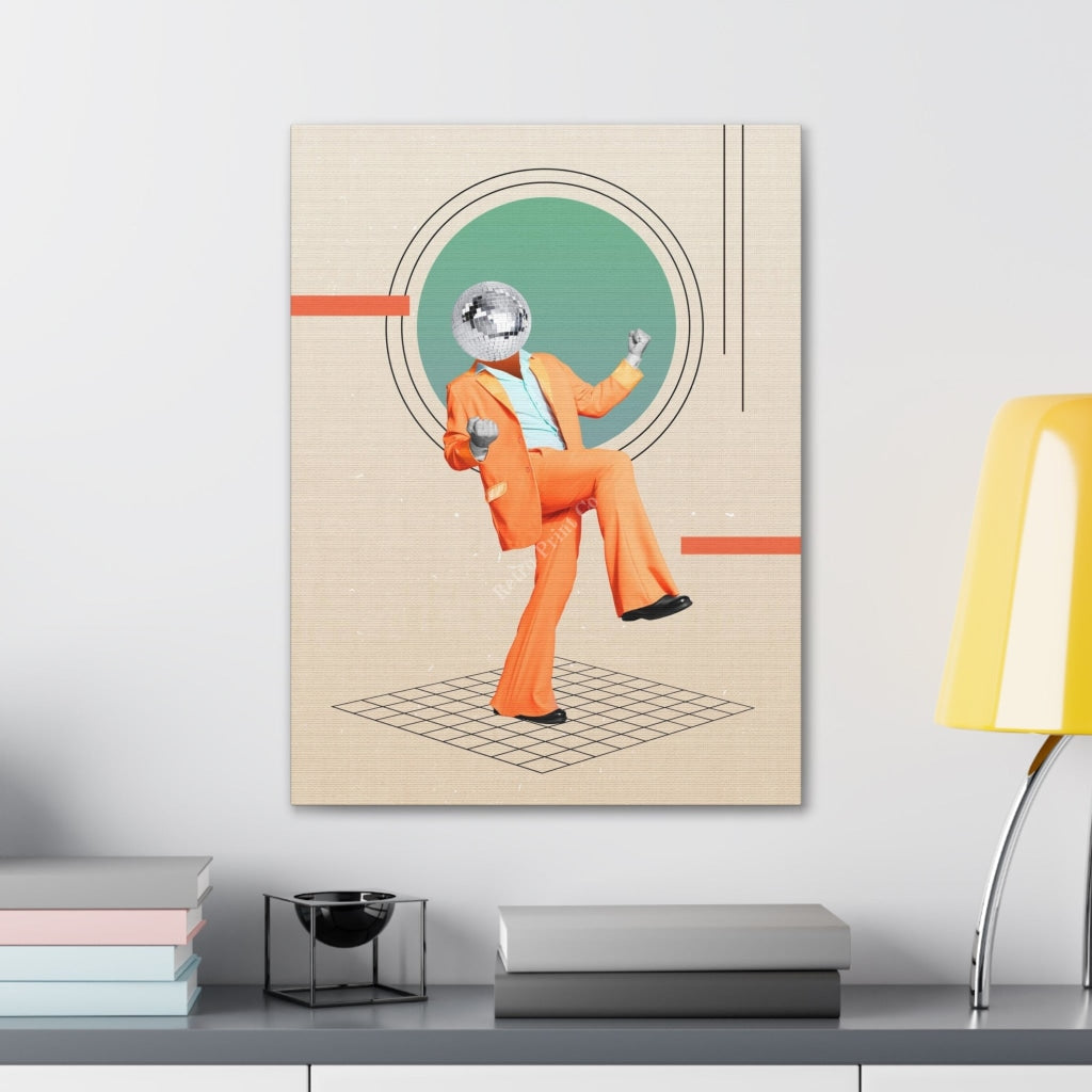 Boogie Man: Nostalgic Disco Canvas Print Wall Art