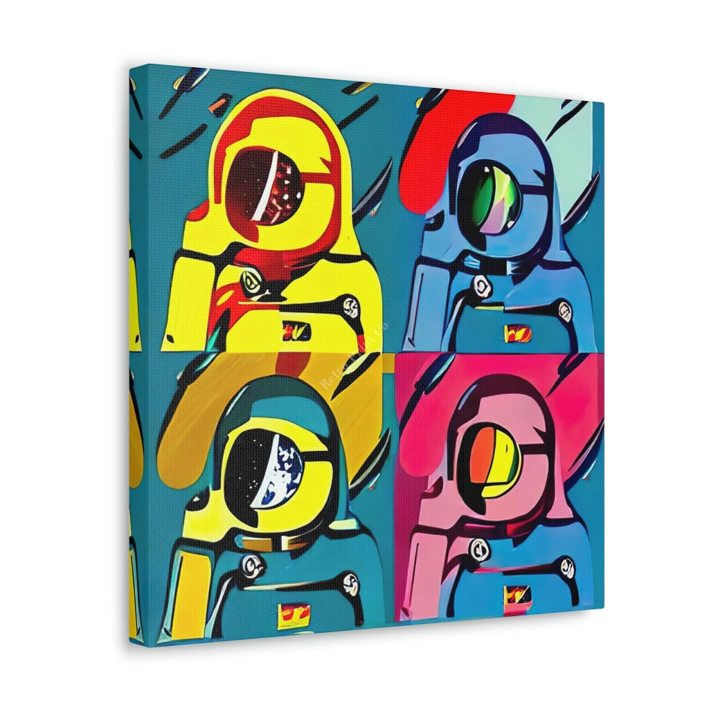 Discover The Universe With A Pop Art Astronaut - An Out Of This World Adventure! Canvas