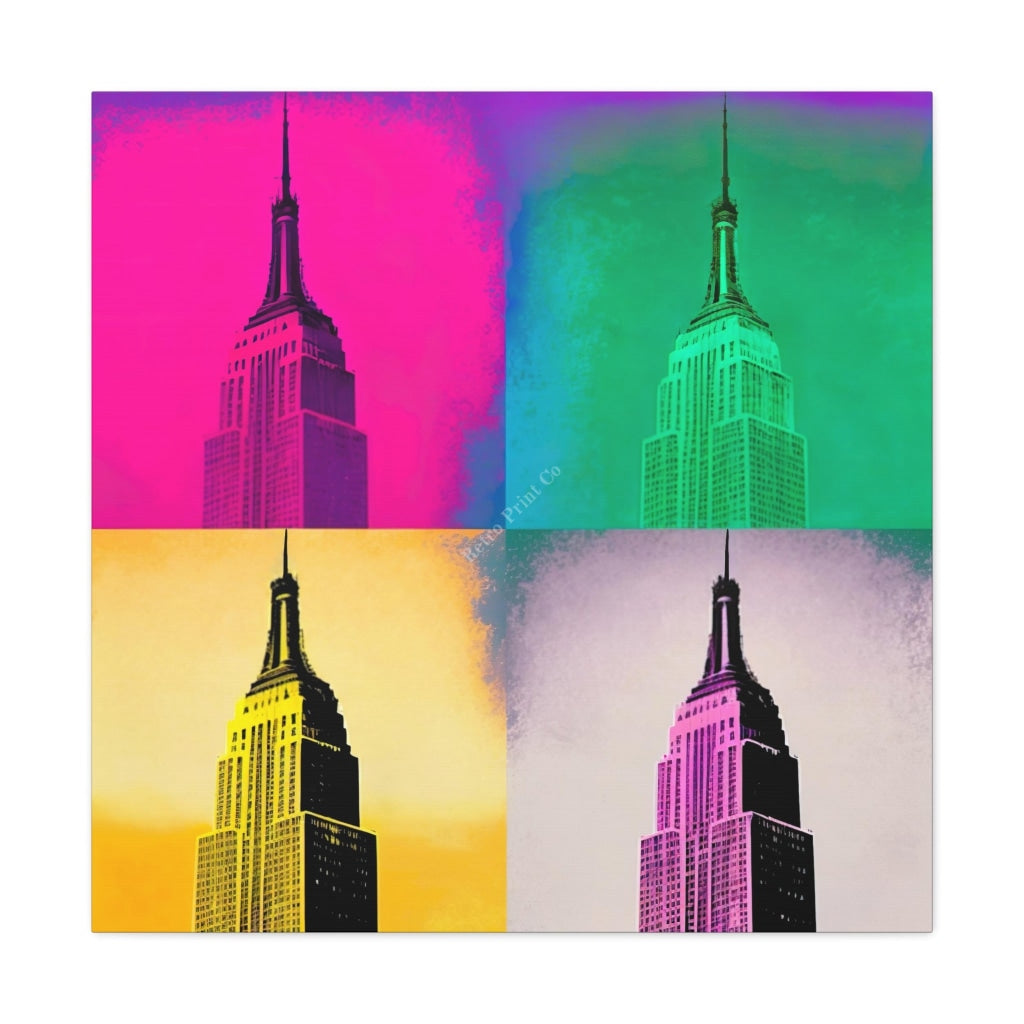 Pop Empire: A Retro Perspective Of The Iconic Empire State Building 30 X / Premium Gallery Wraps