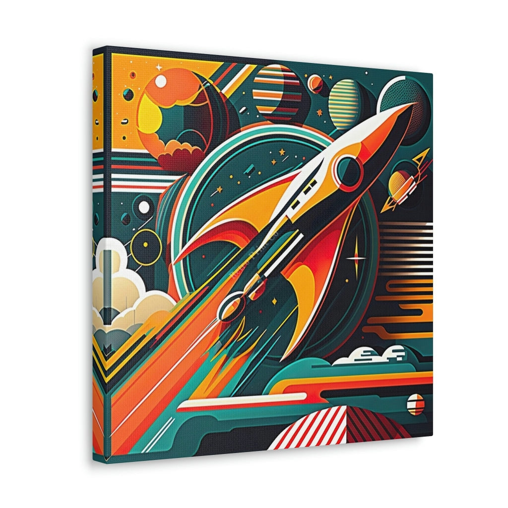 Soar Through The Cosmos - A Space Travel Pop Art Portrait! Canvas