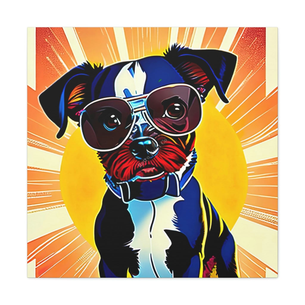 Summer Sunshine - Puppy Pop Art! 30 X / Premium Gallery Wraps (1.25) Canvas