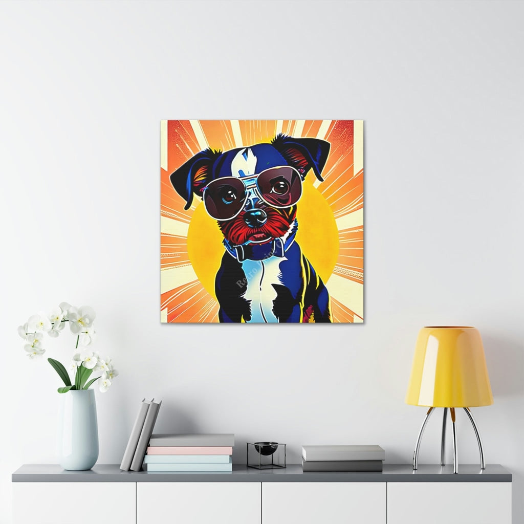 Summer Sunshine - Puppy Pop Art! Canvas