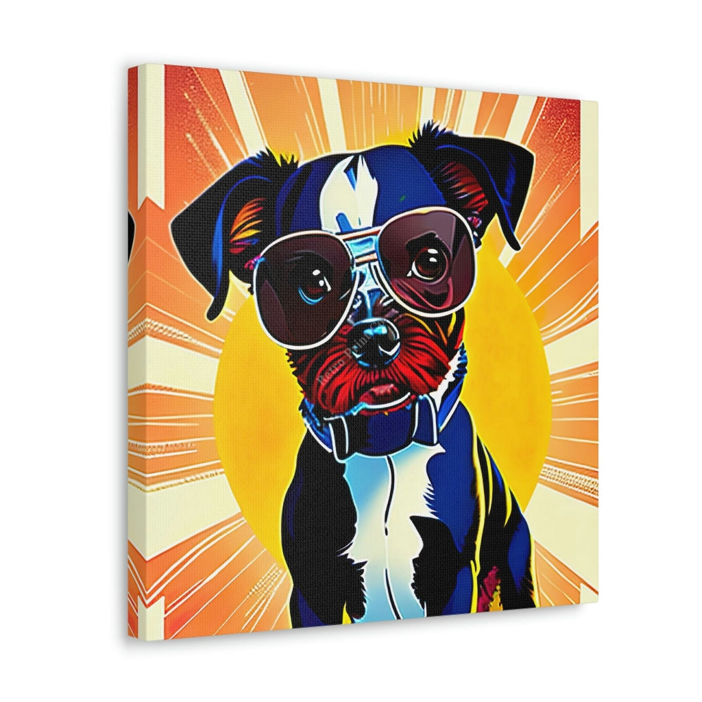 Summer Sunshine - Puppy Pop Art! Canvas