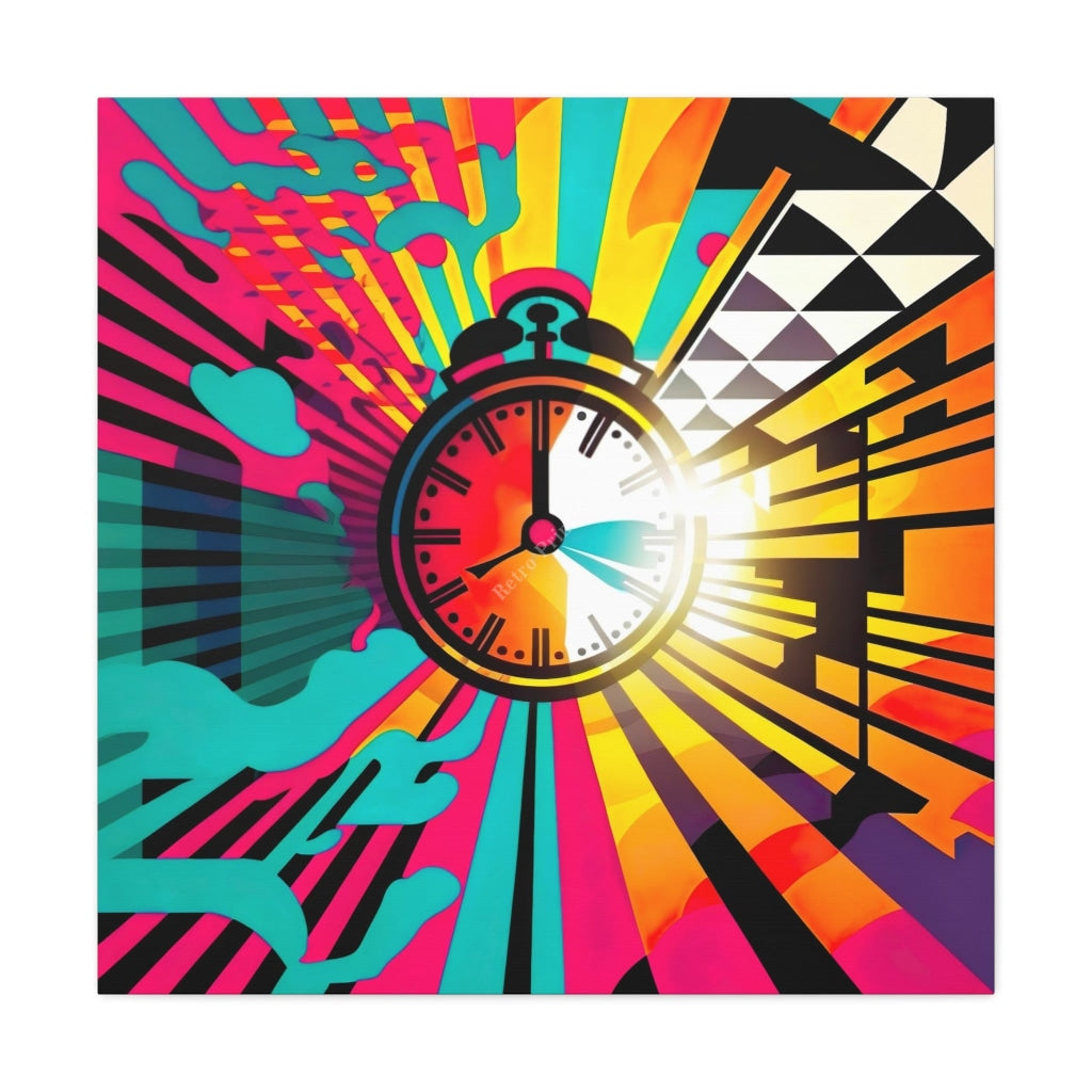 The Master Of Time - A Vibrant Timekeeping Portrait 30 X / Premium Gallery Wraps (1.25) Canvas