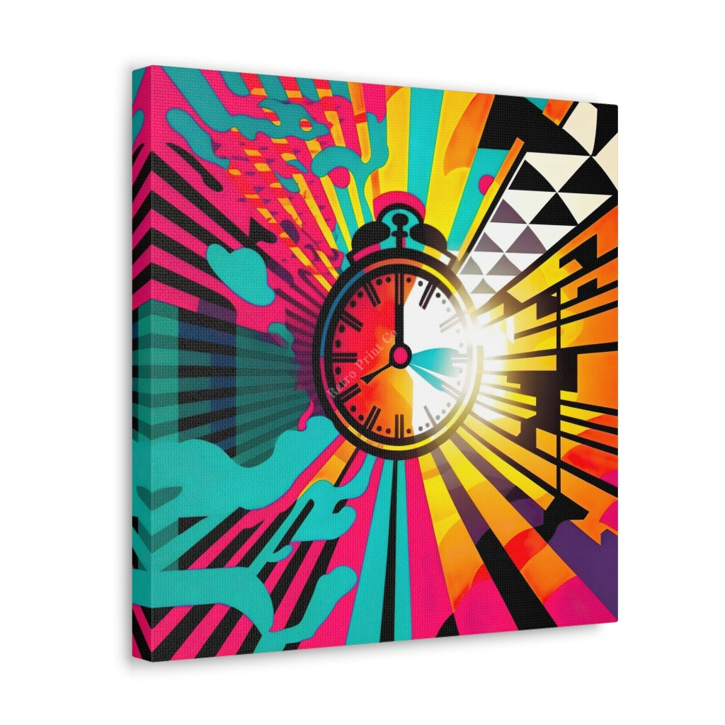 The Master Of Time - A Vibrant Timekeeping Portrait Canvas