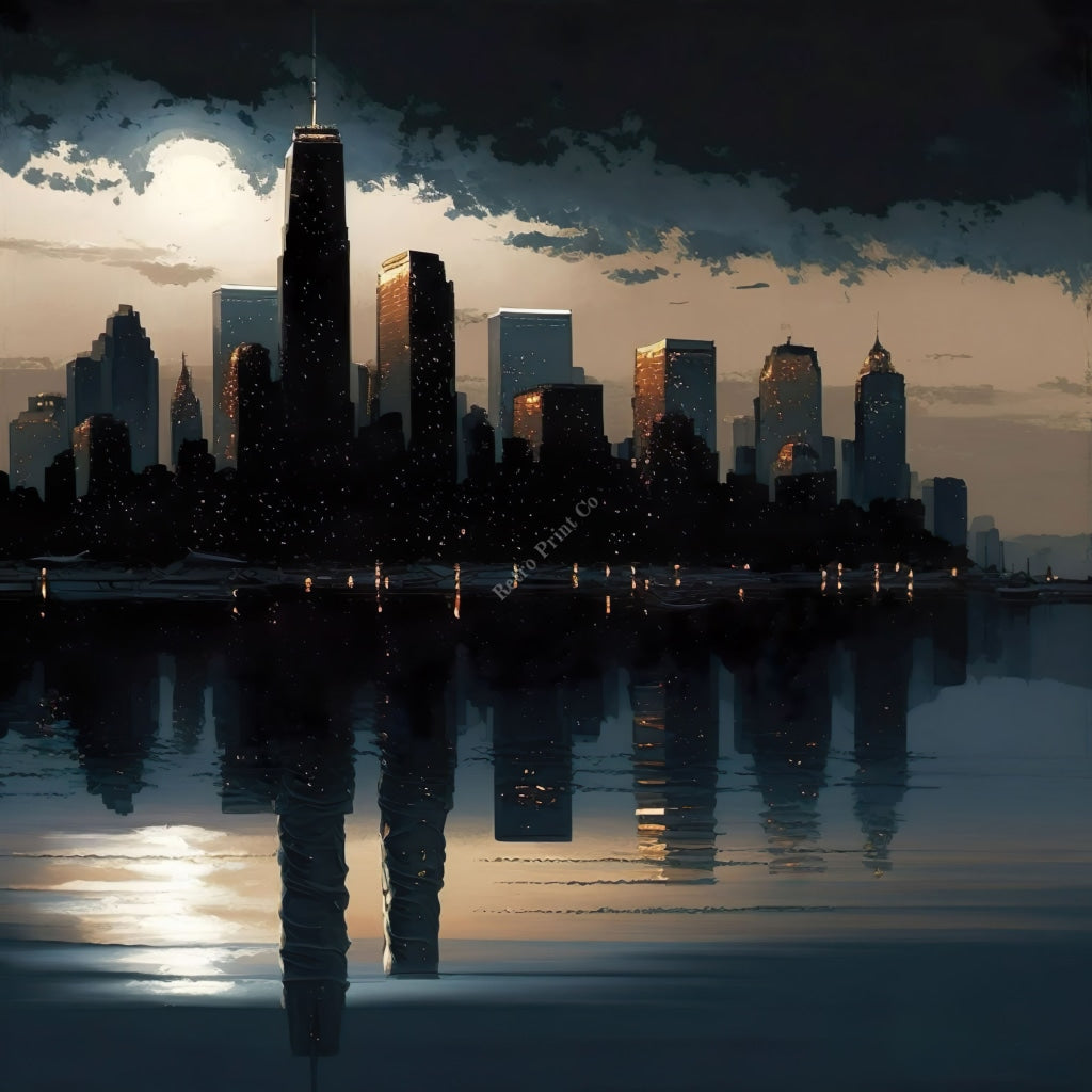 The Timeless Beauty Of New York Citys Skyline At Sundown Digital
