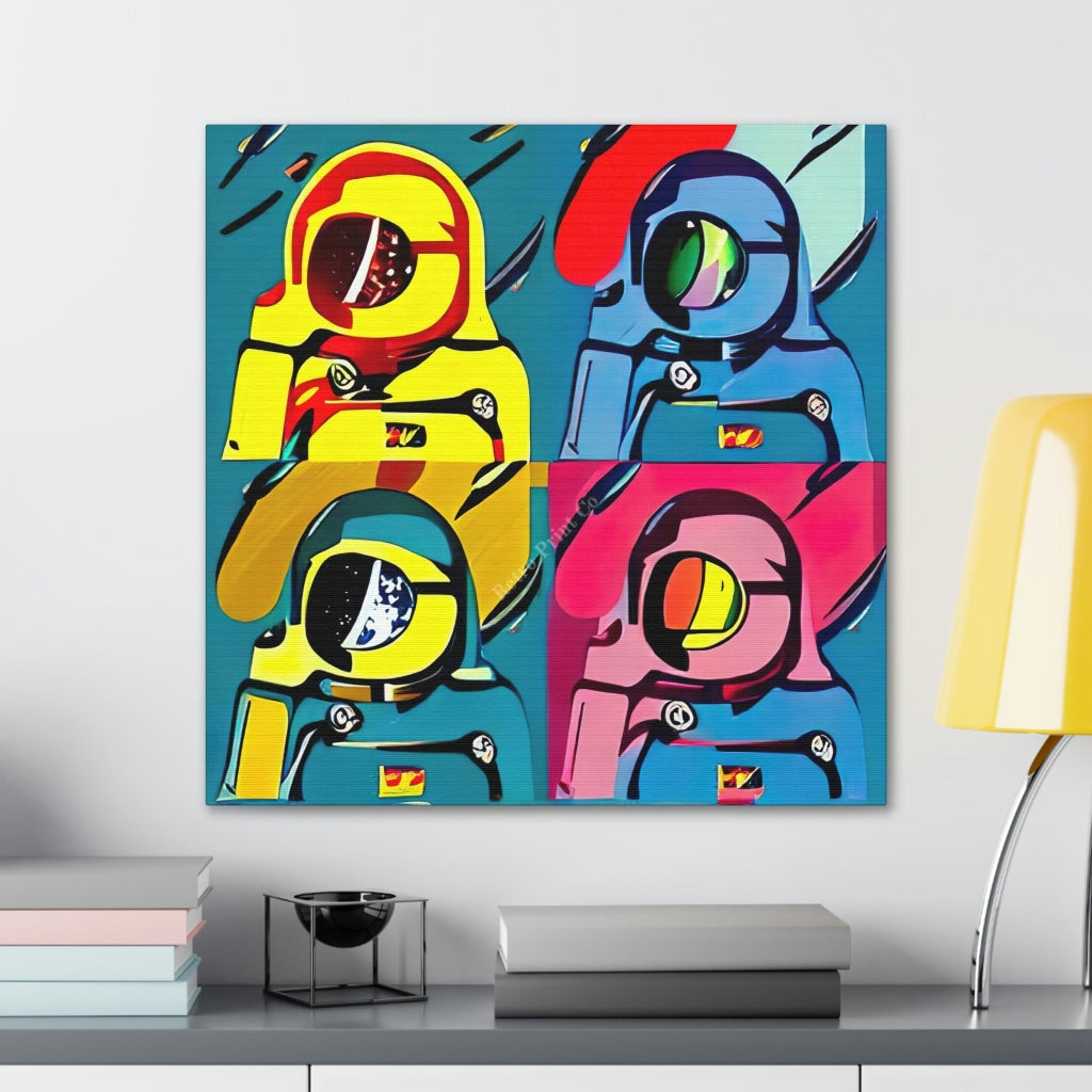 Discover The Universe With A Pop Art Astronaut - An Out Of This World Adventure! Canvas