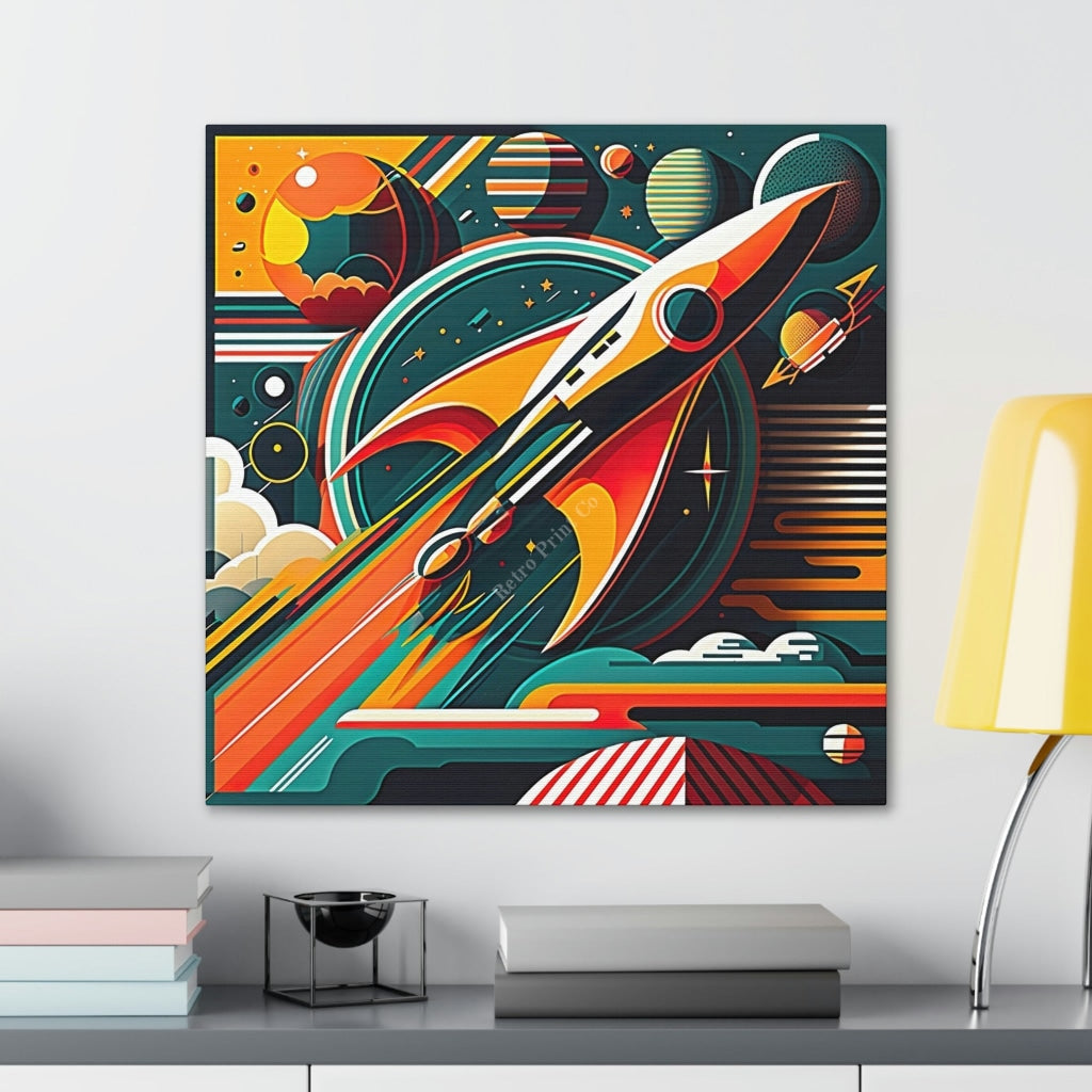 Soar Through The Cosmos - A Space Travel Pop Art Portrait! Canvas