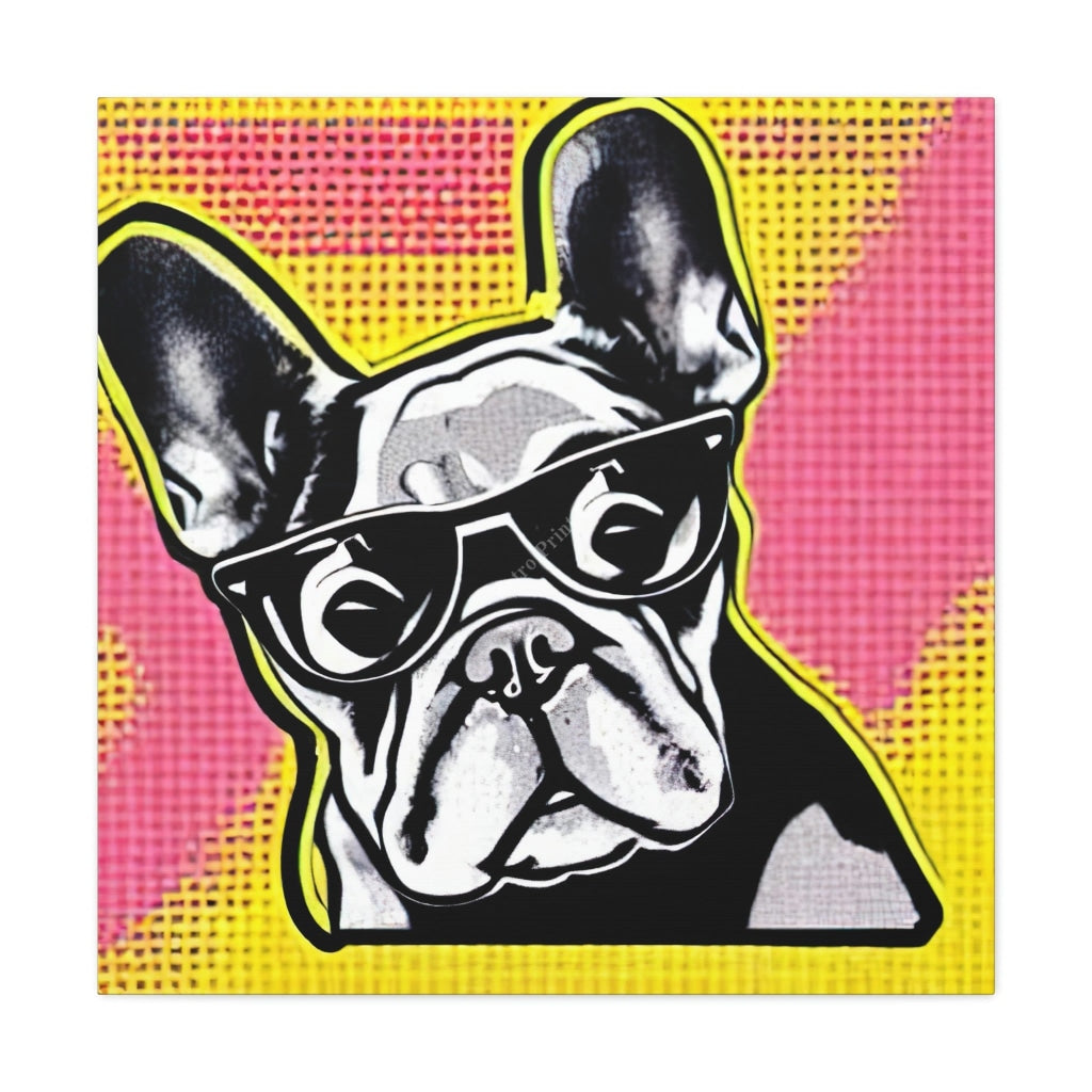 Unleash Your Inner Cool - A French Bulldog Pop Art Portrait! 30 X / Premium Gallery Wraps (1.25)